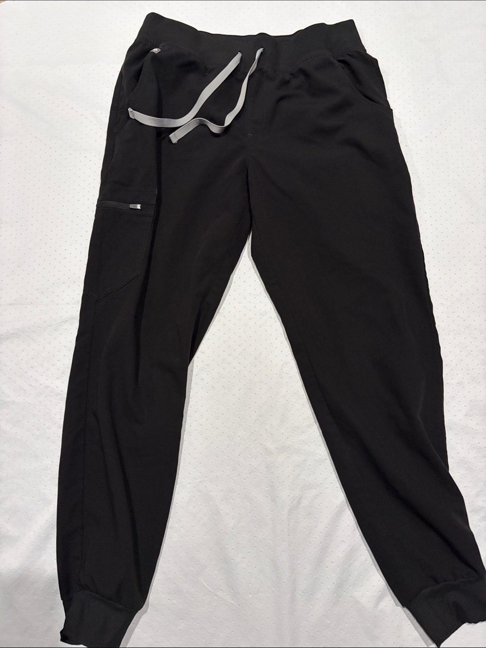 Figs Black Women's Scrub Jogger Pants with Gray Drawstring